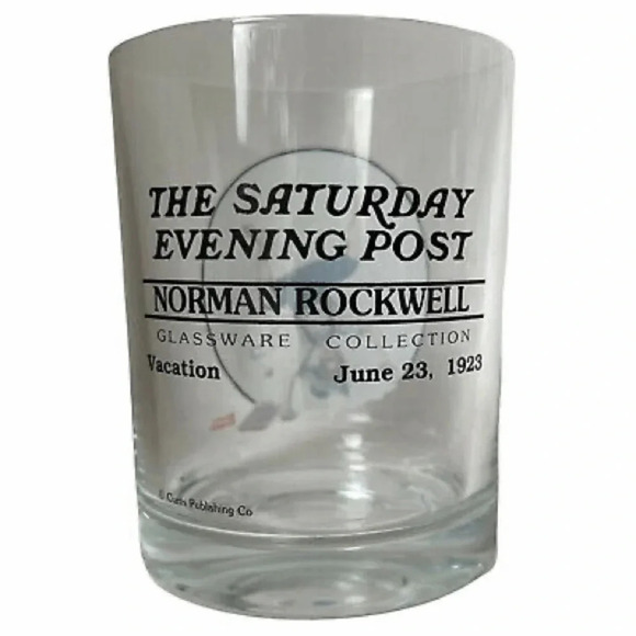 Norman Rockwell Saturday Evening Post Glassware Collection "Vacation " 6/23/23 - Picture 2 of 7